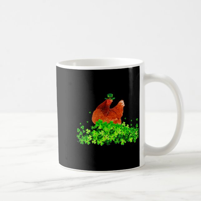 Taza De Café Chicken St Patricks Day Chicken Lover Irish Shamro (Derecha)