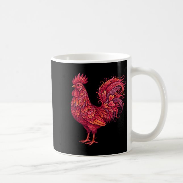 Taza De Café Chicken Valentines Day Heart For Farmers Cute Chic (Derecha)
