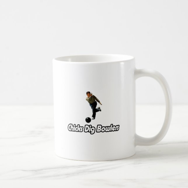 Taza De Café Chicks Dig Bowlers (Derecha)