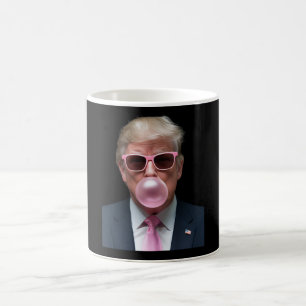 Taza De Café Chicle Trump Rosa Divertido Presidente de EE. UU.