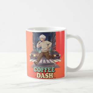 Taza De Café Chico Anime Adorable Corriendo en la Ciudad con Ca