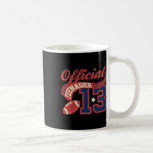 Taza De Café Chico cumpleaños 13 Adolescente oficial 13 años