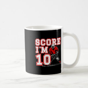 Taza De Café Chico de 10 años de cumpleaños hockey sobre hielo