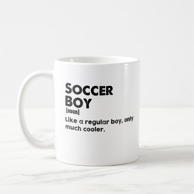 Taza De Café Chico de fútbol divertida definición de diccionari (Izquierda)