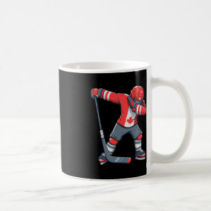 Taza De Café Chico divertido vestido de hockey sobre hielo infa