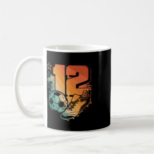 Taza De Café Chico jugador de fútbol cumple 12 años