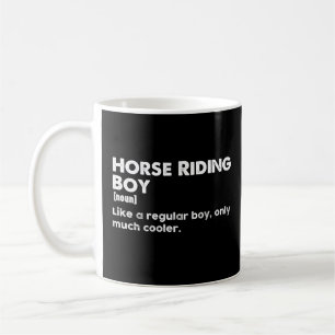 Taza De Café Chico montando a caballo Definición divertida ecue