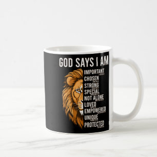 Taza De Café Chicos Cristianos Dios Dice Que Soy Niño Jesús Leó