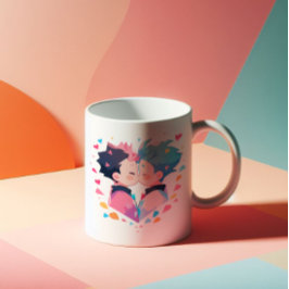 Taza De Café Chicos de Anime Besándose Lindos