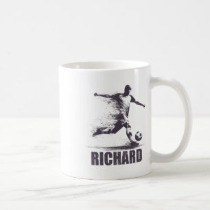 Taza De Café Chicos de fútbol Richard Personalizado Primer Nomb