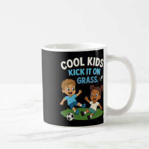 Taza De Café Chicos geniales dan patadas en gráfico de fútbol j
