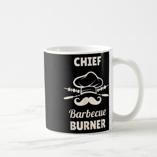 Taza De Café Chief Bbq Burner Funny Grilling Master Funny Bbq (Derecha)