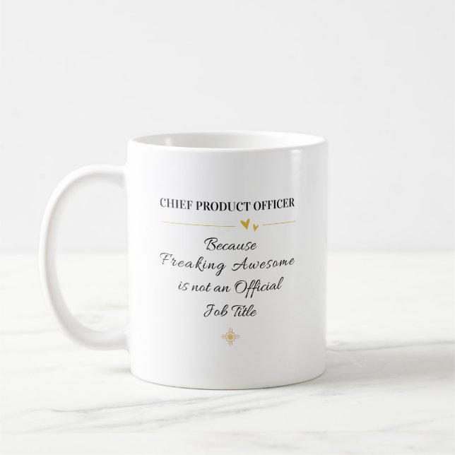 Taza De Café Chief Product Officer Office Quote (Izquierda)