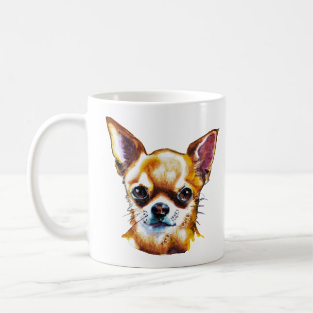 Taza De Café Chihuahua acuarela (Izquierda)
