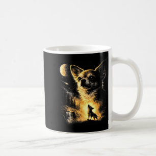 Taza De Café Chihuahua aullando a la luna divertido tengo ese p