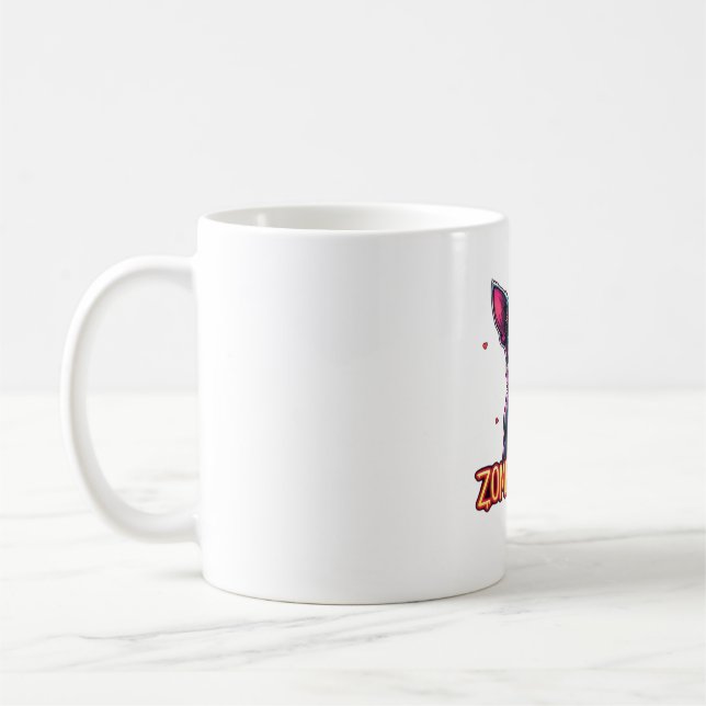 Taza De Café Chihuahua Chi Chichi Chiwawa Zombie Dog Halloween (Izquierda)