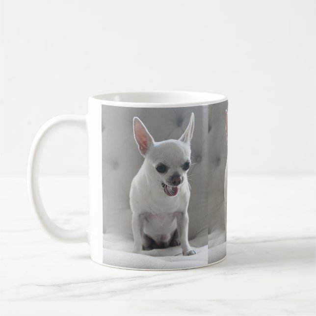Taza De Café Chihuahua Coffee Mug Añadir tu foto (Izquierda)