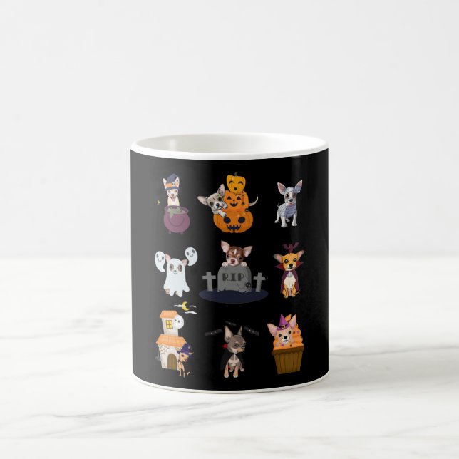 Taza De Café Chihuahua Costume Halloween T-Shirt Cute Halloween (Centro)
