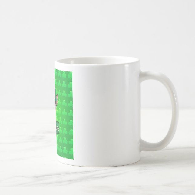 Taza De Café Chihuahua Cuppy Dog St. Patrick's Day Green Clover (Derecha)