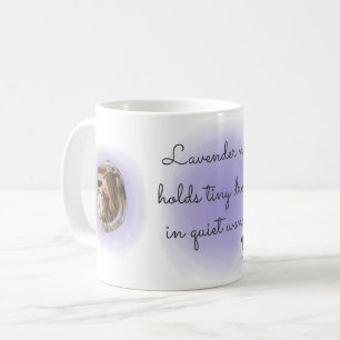 Taza De Café Chihuahua de acuarela lavanda con foto personaliza
