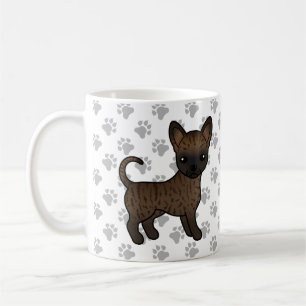 Taza De Café Chihuahua de dibujos animados con pelaje liso atig