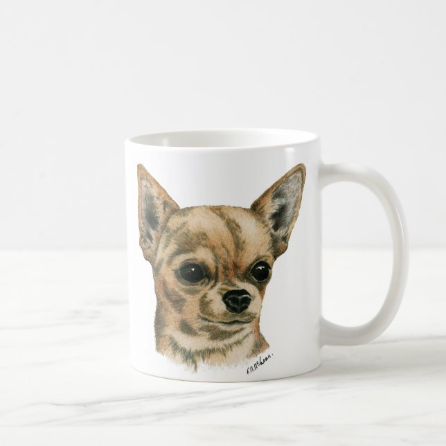 Taza De Café Chihuahua de Smoothcoat - 1 (color) (Derecha)