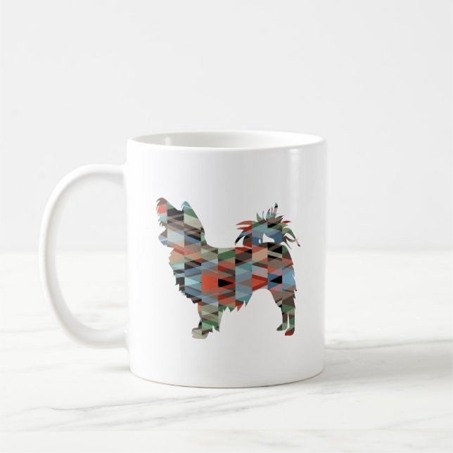Taza De Café Chihuahua Geo Silhouette, un café largo (Izquierda)