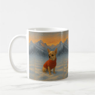 Taza De Café Chihuahua in the Snow