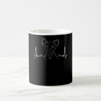 Taza De Café Chihuahua Largo cabello Chiwawa latido