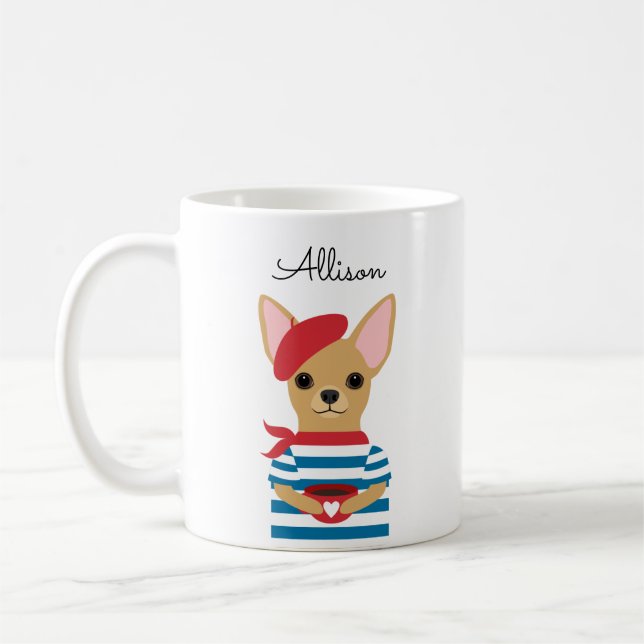 Taza De Café Chihuahua Mugs (Izquierda)
