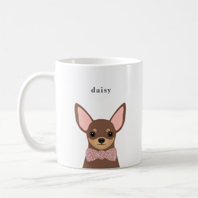 Taza De Café Chihuahua Mugs (Izquierda)