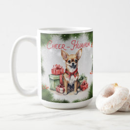 Taza De Café Chihuahua Navidades graciosos café de perro