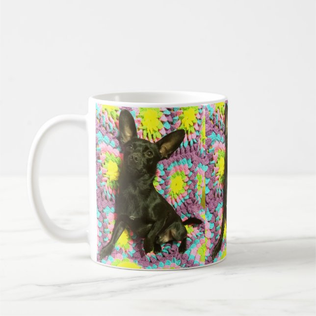 Taza De Café Chihuahua negra (Izquierda)