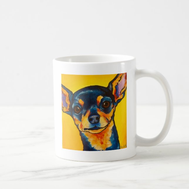 Taza De Café Chihuahua negra y del moreno (Derecha)