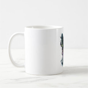 Taza De Café Chihuahua Resumen Pintura Color Cute Perro