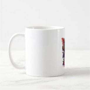 Taza De Café Chihuahua Resumen Pintura Color Cute Perro