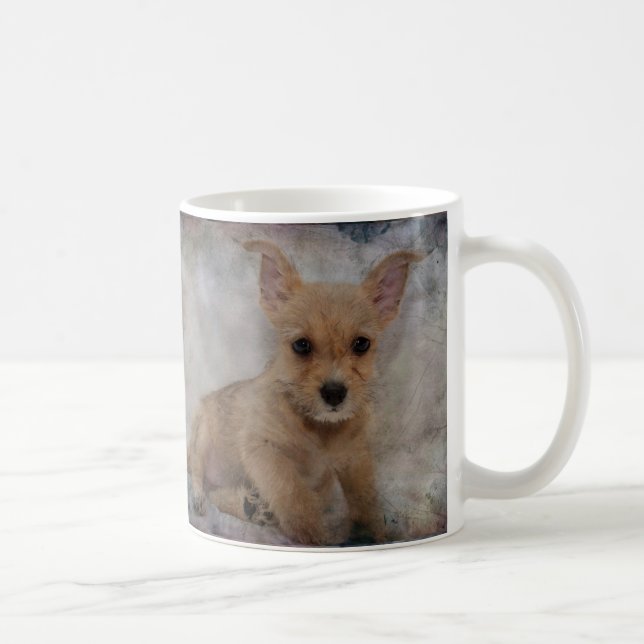 Taza De Café Chihuahua/Yorkie Puppy (Derecha)