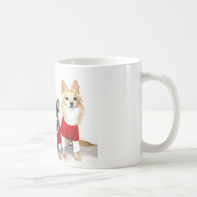 Taza De Café Chihuahuas del navidad (Derecha)