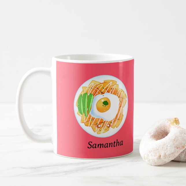 Taza De Café Chilaquiles Rojos (Con donut)