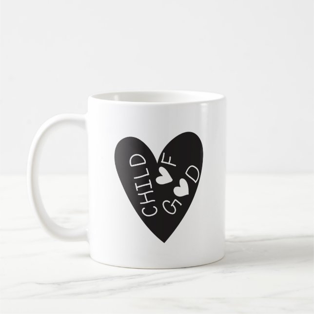 Taza De Café Child of God Black Heart (Izquierda)