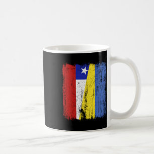 Taza De Café Chile Ucrania Media Bandera Herencia Chilena Ucran