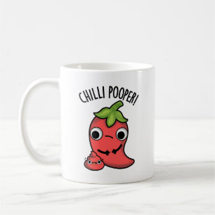 Taza De Café Chili Pooper Chiste de Pimienta Pun