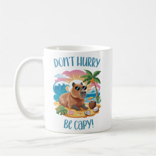 Taza De Café Chill Capybara Beach Vibes - No se apresuren a ser