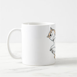 Taza De Café Chill Dog Mug - Cute Lazy Line Art