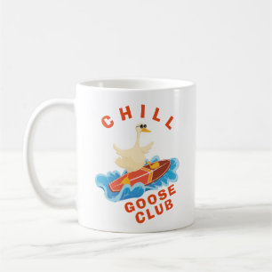 Taza De Café Chill Goose Club Summer Vacation Surf Waves