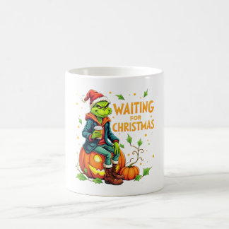 Taza De Café Chill Holiday Vibes Halloween se reúne con Navidad