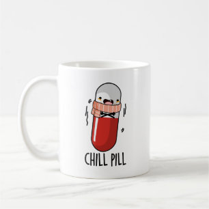 Taza De Café Chill Pill Funny Freezine Medicine Pun