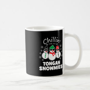 Taza De Café Chillin Con Mi Tonga Nieva Navidades Divertidos