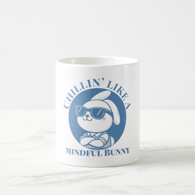 Taza De Café Chillin’ Like a Mindful Bunny Relaja (Centro)
