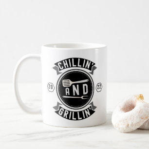 Taza De Café Chillin y Parrilladas divertidas de verano al aire